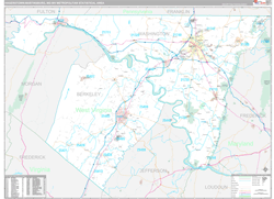Hagerstown-Martinsburg Metro Area Wall Map Premium Style 2024